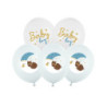 Balony 30 cm, Baby boy BABY SHOWER miś (1 op. / 6 szt.)