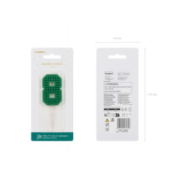 Świeczka urodzinowa Cyferka 8, 6 cm, zielony