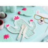 Sztućce drewniane eko miętowe 16cm 18 szt