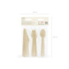 Sztućce drewniane pastelowe kolory mix eko 16cm 18 szt