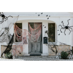 Dekoracja Pająk duży czarny na Halloween 103x75x9cm