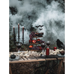 Dekoracje do muffinek Nietoperze Toppery czarne na Halloween 3.6-4.7cm 6szt