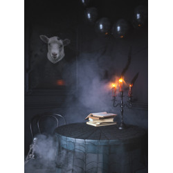 Obrus Pajęczyna okrągły czarny na stół 124cm na Halooween