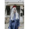 Opaska Róże z welonem czarny welon na Halloween