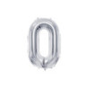 Balon foliowy Cyfra ''0'', 72cm, srebrny