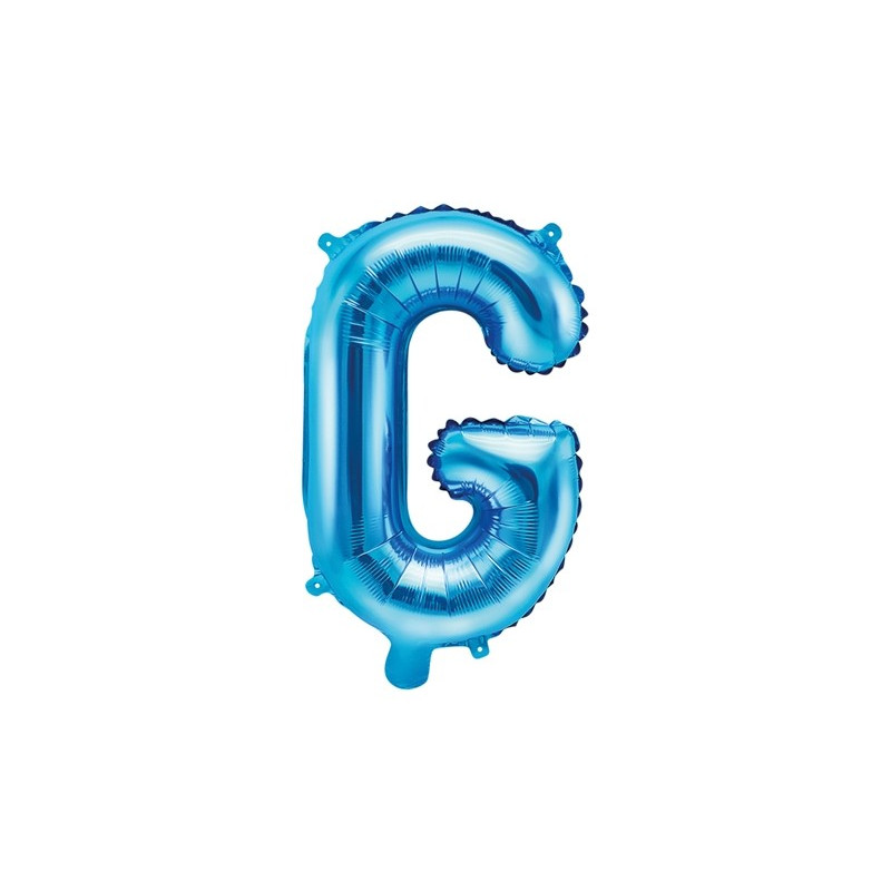 Balon foliowy niebieski 35cm litera "G"