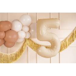 Balon foliowy Cyfra ''5'', 72cm, beż