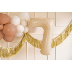 Balon foliowy Cyfra ''7'', 72cm, beż