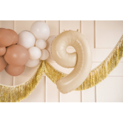 Balon foliowy Cyfra ''9'', 72cm, beż