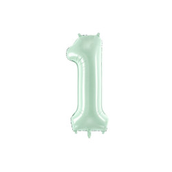 Balon foliowy Cyfra ''1'', 72cm, zieleń