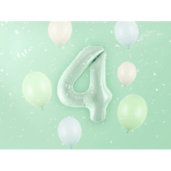 Balon foliowy Cyfra ''4'', 72cm, zieleń