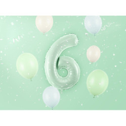 Balon foliowy Cyfra ''6'', 72cm, zieleń