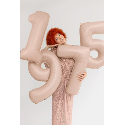 Balon foliowy Cyfra ''9'', 72cm, c. beż