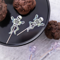 Toppery Halloween Szkielety 6szt. mix holograficzne