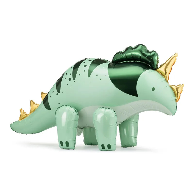 Balon foliowy Dinozaur Triceratops zielony 101x60.5cm stojący