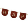 Baner filcowy urodzinowy, Happy Birthday, brązowy, 3m