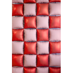 Balon foliowy kurtyna dwustronna Kwadrat, różowo-czerwony, 35 x 35 cm (1 op. / 4 szt.)