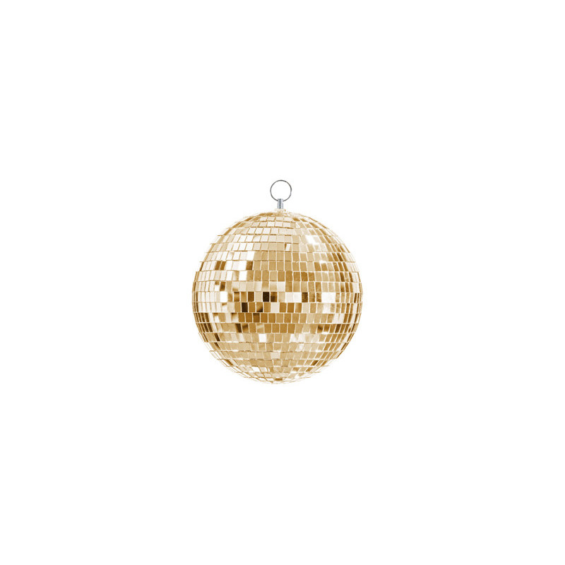 Dekoracja wisząca Kula Disco złota dyskotekowa 20 cm