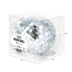 Kula Disco Dyskotekowa Lustrzana Srebrna 10cm 1szt