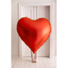 BALON SERCE GIGANT foliowe XXL Czerwone WALENTYNKI 136x129 cm