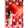 BALON SERCE GIGANT foliowe XXL Czerwone WALENTYNKI 136x129 cm