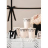 Kubeczki papierowe z kokardkami, kremowo-czarne, eleganckie 220ml 6szt