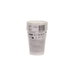 Kubeczki papierowe z kokardkami, kremowo-czarne, eleganckie 220ml 6szt
