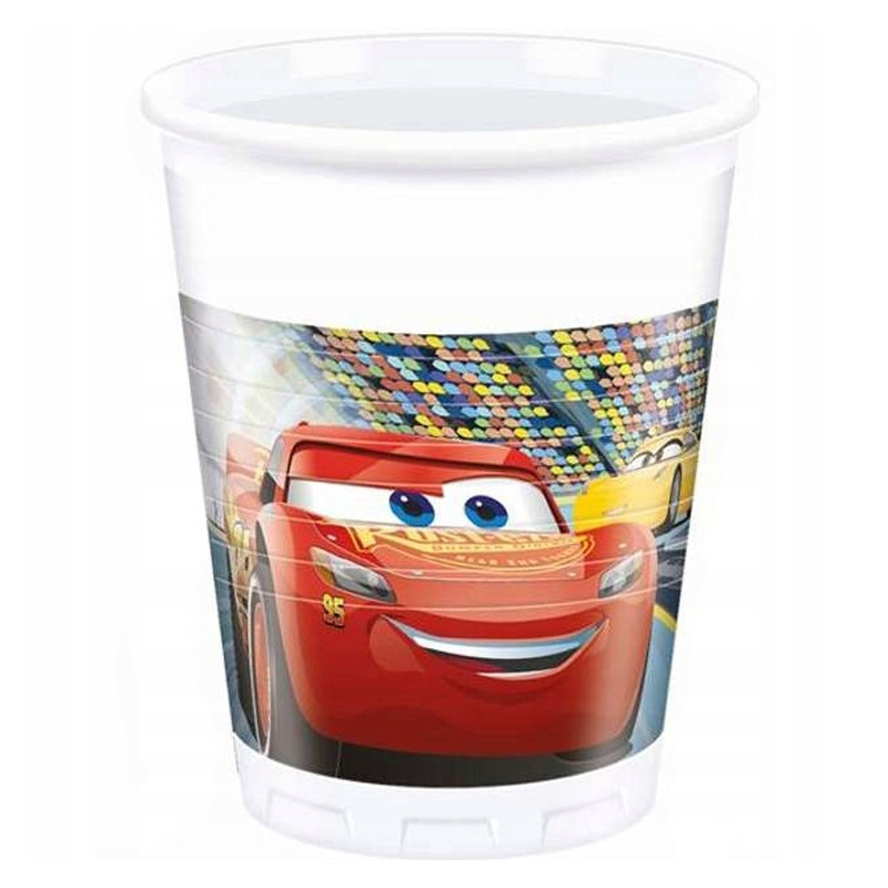 Kubeczki urodzinowe Auta ZYGZAK 8szt 200ml