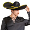 KAPELUSZ MEKSYKAŃSKI SOMBRERO Złota Lamówka Meksykanin duże 55cm