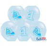 Balony 30cm Trampek - Number 1 - 6szt