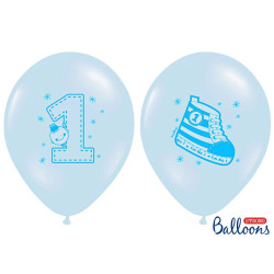 Balony 30cm Trampek - Number 1 - 6szt