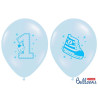 Balony 30cm Trampek - Number 1 - 6szt