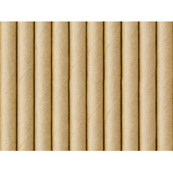 Słomki Kraft 10szt 19.5cm papierowe eko
