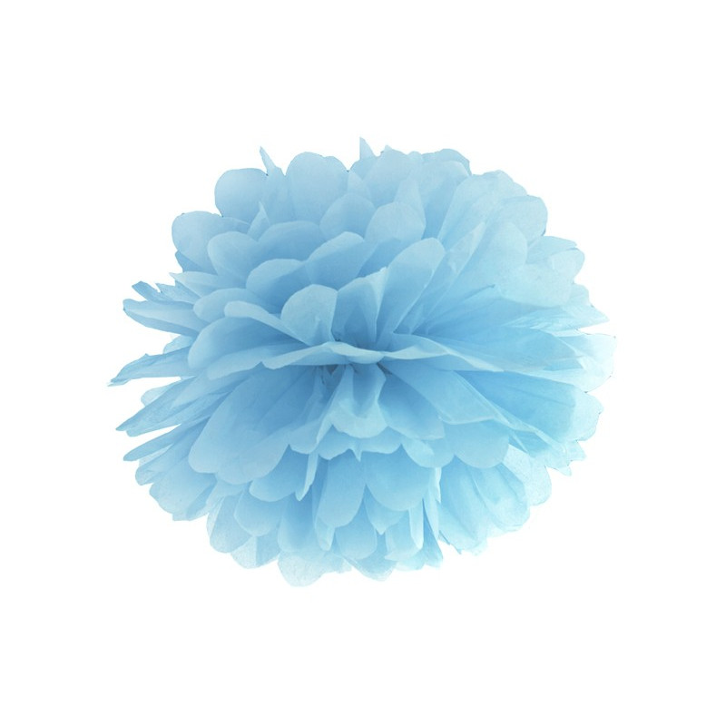 Pompon Bibułowy kolor j.mgl.niebieski 25cm