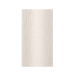 Tiul gładki dekoracyjny, kremowy, 0,3 x 9m (1 szt. / 9 mb.)