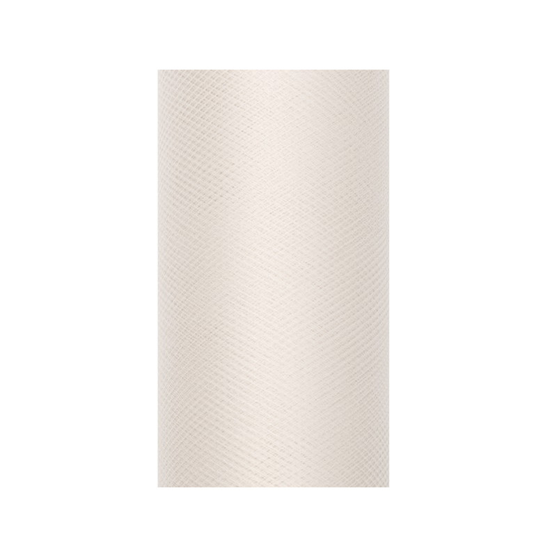 Tiul gładki dekoracyjny, kremowy, 0,3 x 9m (1 szt. / 9 mb.)