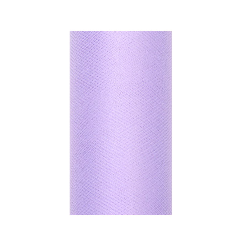 Tiul gładki dekoracyjny, liliowy, jasny fioletowy 0,3 x 9m