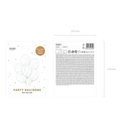 Balony Chmurki 6szt Crystal Clear 30cm