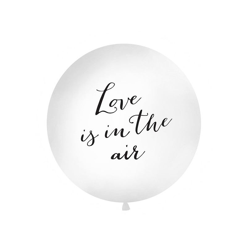 Balon 1 m, Love is in the air, biały