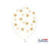 Balony Gwiazdki Crystal Clear 30cm - 6szt