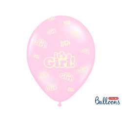 Balony 30cm, It's a Girl, Pastel Mix (1 op. / 50 szt.)