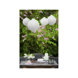 Lampion papierowy, biały, 20cm