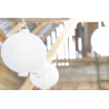 Lampion papierowy, biały, 20cm