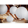 Lampion papierowy, biały, 45cm