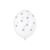 Balony 30cm, Gwiazdki, Crystal Clear (1 op. / 6 szt.)