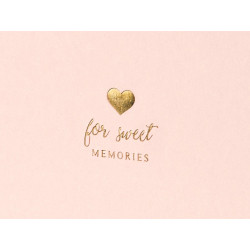 Księga Gości For sweet memories, 20,5x20,5cm, pudrowy róż, 22 kartki