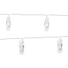 Lampki LED klamerki, bezbarwny, 1,4m