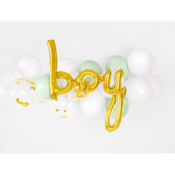 Balon foliowy Boy, złoty, 63,5x74cm