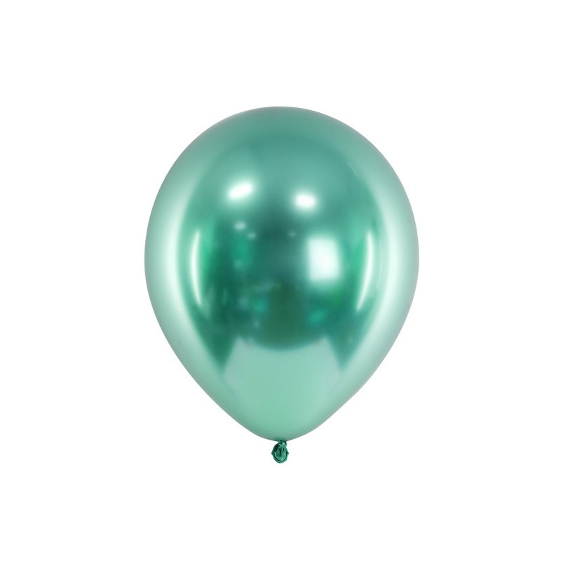 Balony Glossy 30cm BUTELKOWA ZIELEŃ 50 szt chrom BŁYSZCZĄCE
