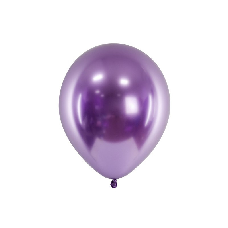 Balony Glossy 30cm FIOLETOWE 50 szt chrom BŁYSZCZĄCE